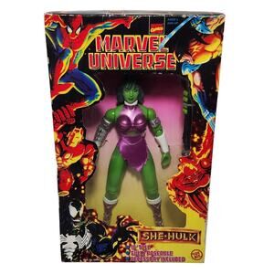 Toy Biz Vintage 10" She-Hulk Poseable Figure W/ Accessory Marvel 1997 Sealed